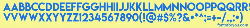 Lemonmilk Font – Blue Fonts on Yellow Background
