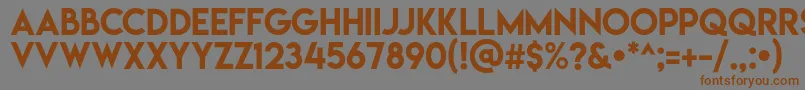 Lemonmilk Font – Brown Fonts on Gray Background
