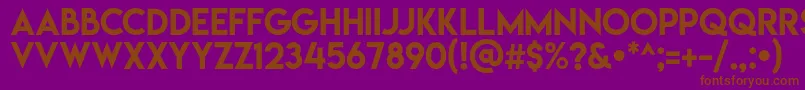 Lemonmilk Font – Brown Fonts on Purple Background