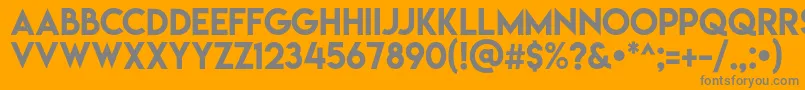 Lemonmilk Font – Gray Fonts on Orange Background