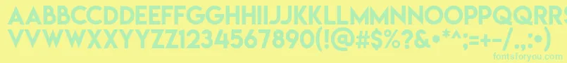 Lemonmilk Font – Green Fonts on Yellow Background