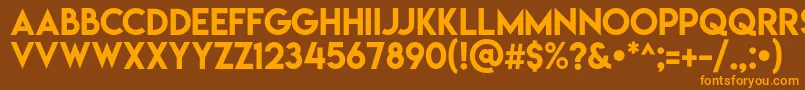 Lemonmilk Font – Orange Fonts on Brown Background