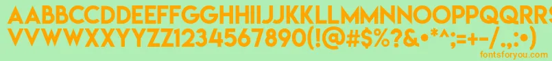 Lemonmilk Font – Orange Fonts on Green Background
