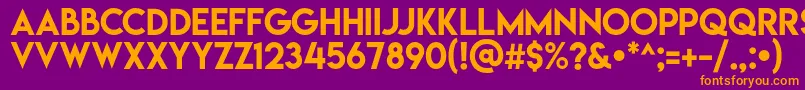 Lemonmilk Font – Orange Fonts on Purple Background