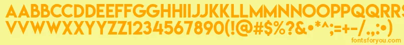 Lemonmilk Font – Orange Fonts on Yellow Background