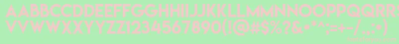 Lemonmilk Font – Pink Fonts on Green Background
