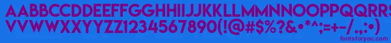 Lemonmilk Font – Purple Fonts on Blue Background