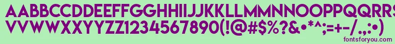 Lemonmilk Font – Purple Fonts on Green Background