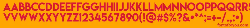 Lemonmilk Font – Red Fonts on Orange Background