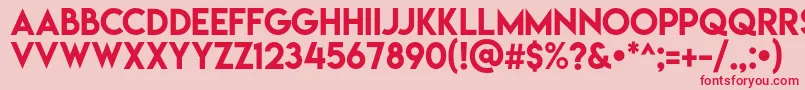 Lemonmilk Font – Red Fonts on Pink Background