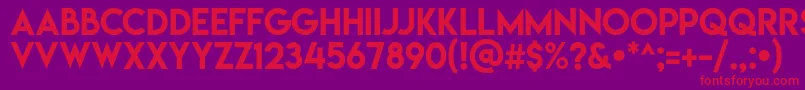 Lemonmilk Font – Red Fonts on Purple Background