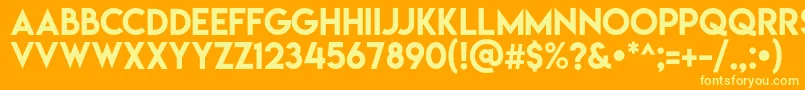 Lemonmilk Font – Yellow Fonts on Orange Background