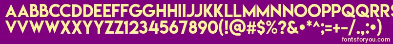 Lemonmilk Font – Yellow Fonts on Purple Background