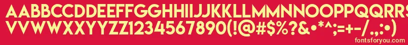 Lemonmilk Font – Yellow Fonts on Red Background