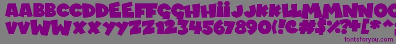 Шрифт LovelyMadness – фиолетовые шрифты на сером фоне