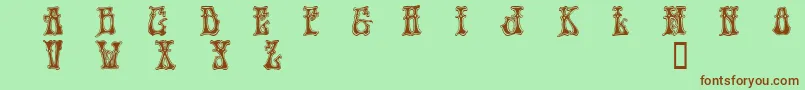 Hendd Font – Brown Fonts on Green Background