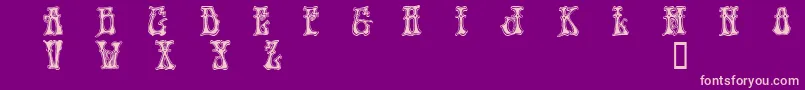 Hendd Font – Pink Fonts on Purple Background