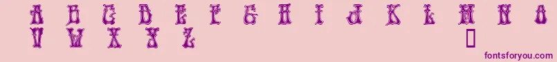 Hendd-Schriftart – Violette Schriften auf rosa Hintergrund