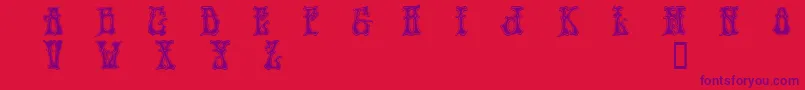 Hendd Font – Purple Fonts on Red Background