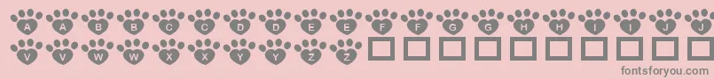 JlrPawrtyHearty Font – Gray Fonts on Pink Background