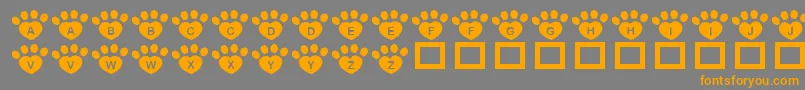 JlrPawrtyHearty Font – Orange Fonts on Gray Background