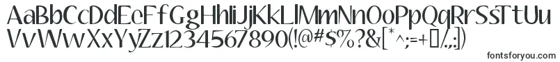 Czcionka Aubrey1 – rosta typografia