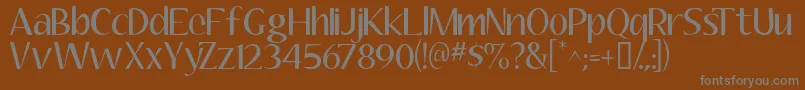 Aubrey1-Schriftart – Graue Schriften auf braunem Hintergrund