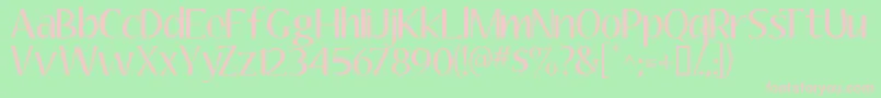 Aubrey1 Font – Pink Fonts on Green Background