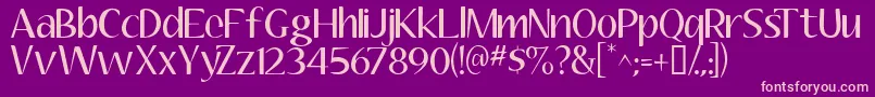 Aubrey1 Font – Pink Fonts on Purple Background