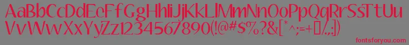 Aubrey1 Font – Red Fonts on Gray Background