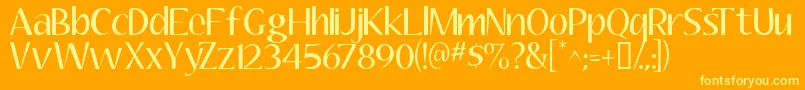 fuente Aubrey1 – Fuentes Amarillas Sobre Fondo Naranja
