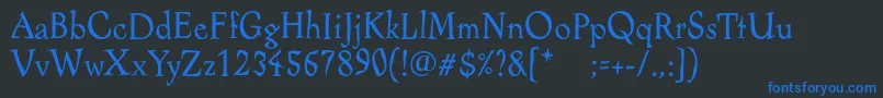 Alcoholica Font – Blue Fonts on Black Background