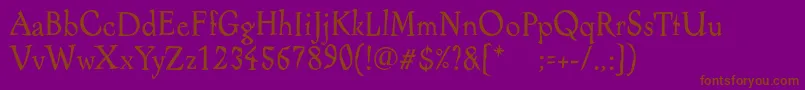 Alcoholica Font – Brown Fonts on Purple Background