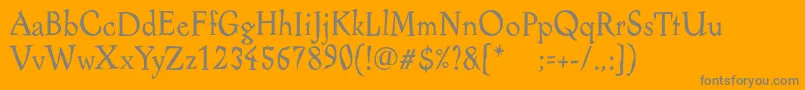 Alcoholica Font – Gray Fonts on Orange Background