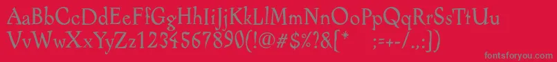 Alcoholica Font – Gray Fonts on Red Background