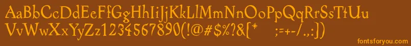 Alcoholica Font – Orange Fonts on Brown Background