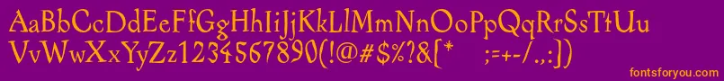Alcoholica Font – Orange Fonts on Purple Background