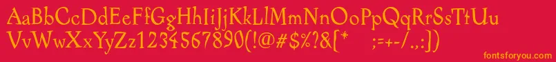 Alcoholica Font – Orange Fonts on Red Background