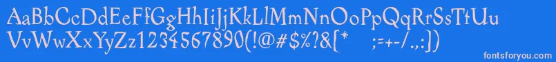 Alcoholica Font – Pink Fonts on Blue Background