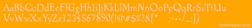 Alcoholica Font – Pink Fonts on Orange Background