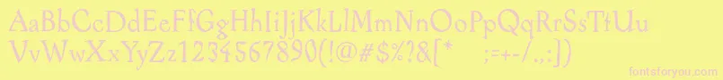 Alcoholica Font – Pink Fonts on Yellow Background