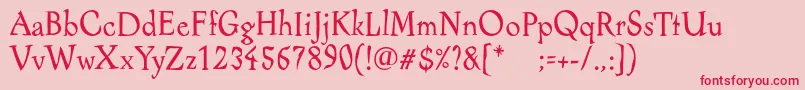 Alcoholica-Schriftart – Rote Schriften auf rosa Hintergrund