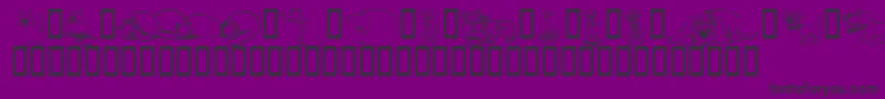 KrBackyardScraps-Schriftart – Schwarze Schriften auf violettem Hintergrund