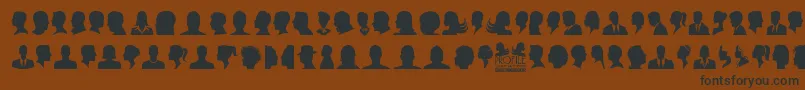 Profile Font – Black Fonts on Brown Background