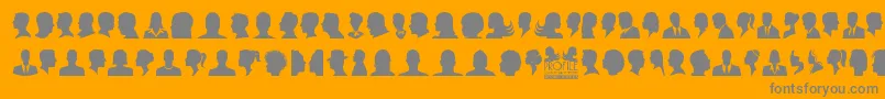 Profile Font – Gray Fonts on Orange Background