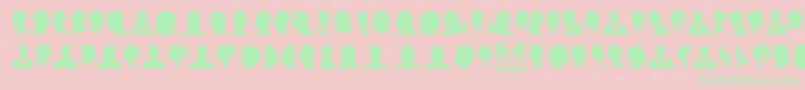 Profile Font – Green Fonts on Pink Background