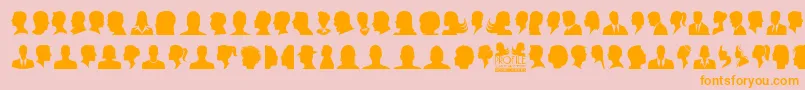 Profile Font – Orange Fonts on Pink Background