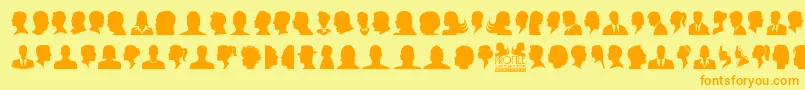 Profile Font – Orange Fonts on Yellow Background