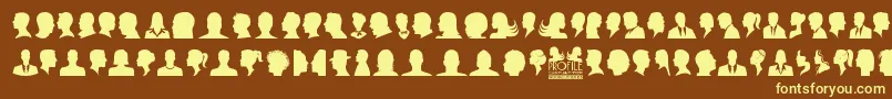 Profile Font – Yellow Fonts on Brown Background