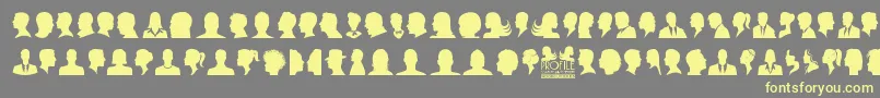 Profile Font – Yellow Fonts on Gray Background